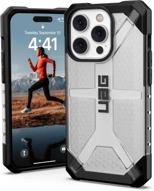 URBAN ARMOR GEAR UAG Designed for iPhone 14 Pro Case Translucent Clear Ice 6.1" Plasma Lightweight Slim Shockproof Transparent Protective Cover Compatible with Wireless Charging
