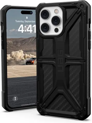 URBAN ARMOR GEAR UAG Designed for iPhone 14 Pro Max Case Carbon Fiber 6.7" Monarch Rugged Premium Protective Cover Lightweight Slim Shockproof Dropproof Compatible with Wireless Charging