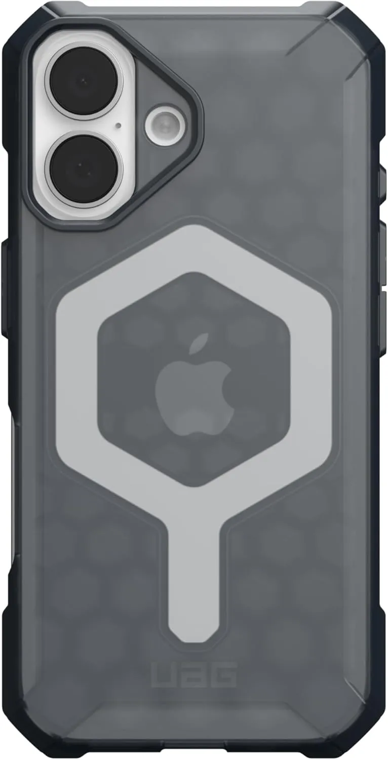 URBAN ARMOR GEAR UAG Designed for iPhone 16 Case 6.1" Essential Armor - Compatible with MagSafe Charging Rugged Slim Sleek Shockproof Anti-Slip Military Grade Protective Cover, Ash