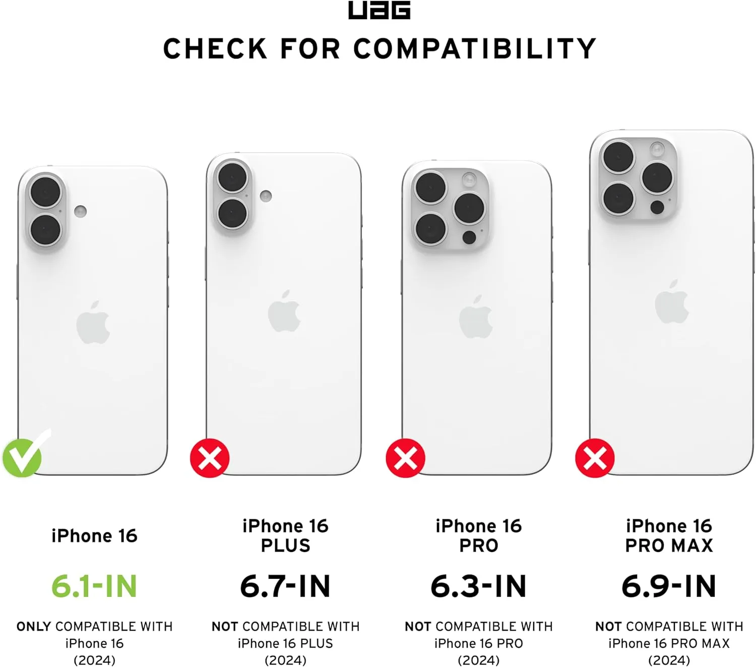 URBAN ARMOR GEAR UAG Designed for iPhone 16 Case 6.1" Essential Armor - Compatible with MagSafe Charging Rugged Slim Sleek Shockproof Anti-Slip Military Grade Protective Cover, Ash