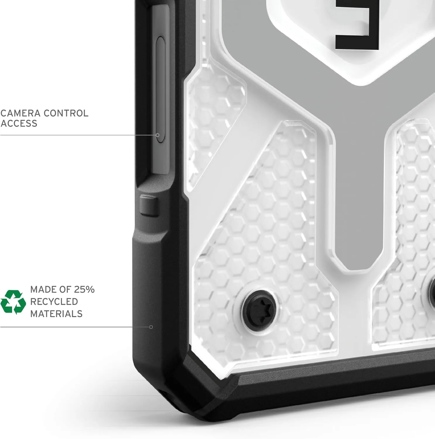 URBAN ARMOR GEAR UAG Designed for iPhone 16 Case 6.1" Pathfinder Clear - Compatible with MagSafe Charging Rugged Shockproof Anti-Slip Military Grade Protective Cover, Ice