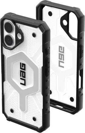URBAN ARMOR GEAR UAG Designed for iPhone 16 Case 6.1" Pathfinder Clear - Compatible with MagSafe Charging Rugged Shockproof Anti-Slip Military Grade Protective Cover, Ice