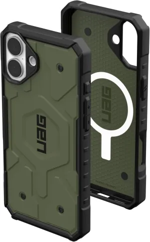 URBAN ARMOR GEAR UAG Designed for iPhone 16 Plus Case 6.7" Pathfinder - Compatible with MagSafe Charging Rugged Shockproof Anti-Slip Military Grade Protective Cover, Olive Drab