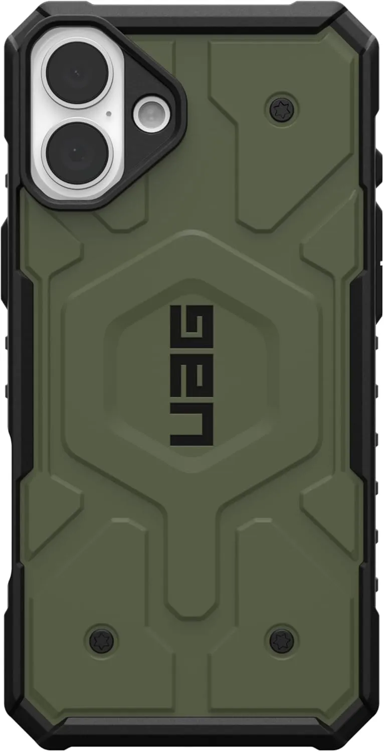 URBAN ARMOR GEAR UAG Designed for iPhone 16 Plus Case 6.7" Pathfinder - Compatible with MagSafe Charging Rugged Shockproof Anti-Slip Military Grade Protective Cover, Olive Drab