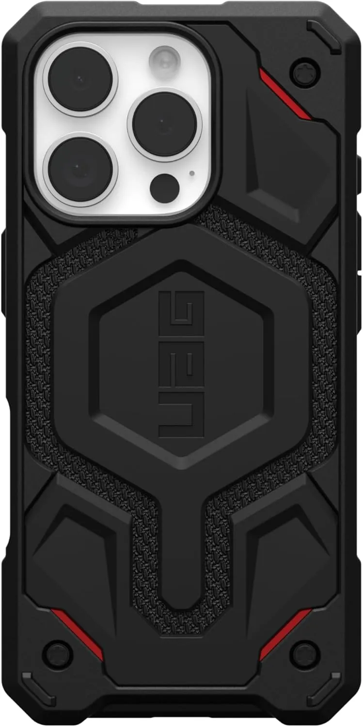 URBAN ARMOR GEAR UAG Designed for iPhone 16 Pro Case 6.3" Monarch Pro - Compatible with MagSafe Charging Rugged Heavy Duty Shockproof Anti-Slip Military Grade Protective Cover, Kevlar Black