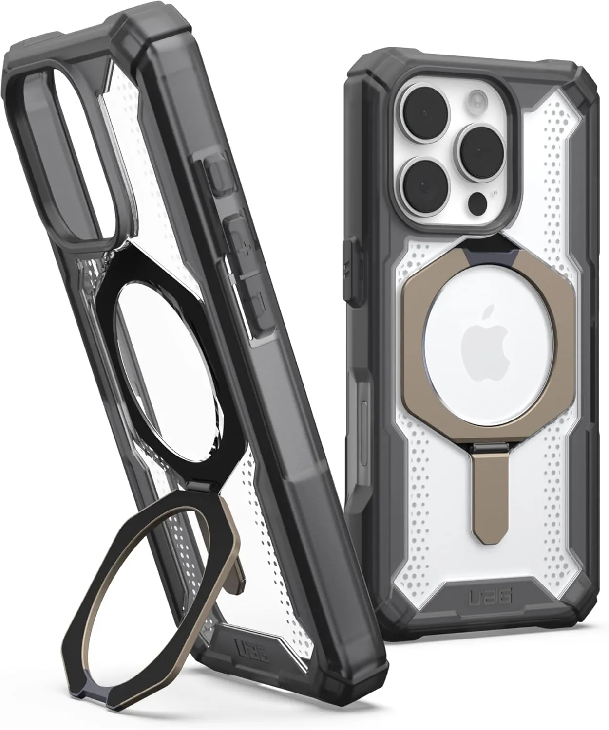 URBAN ARMOR GEAR UAG Designed for iPhone 16 Pro Case 6.3" Plasma XTE - Compatible with MagSafe Charging & Kickstand Rugged Shockproof Anti-Slip Military Grade Protective Cover, Ash/Titanium