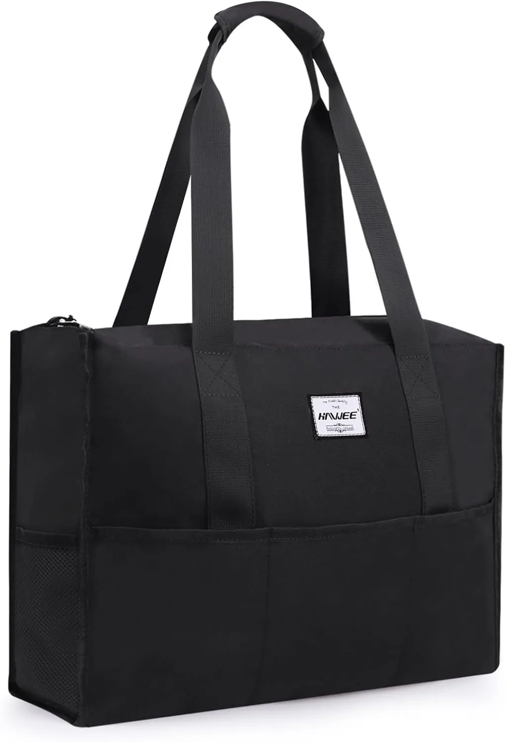 Utility Tote Bag with Laptop Compartment Luggage Sleeve Zippered Multi-pocket Commute Shoulder Purse for Nursing/Work