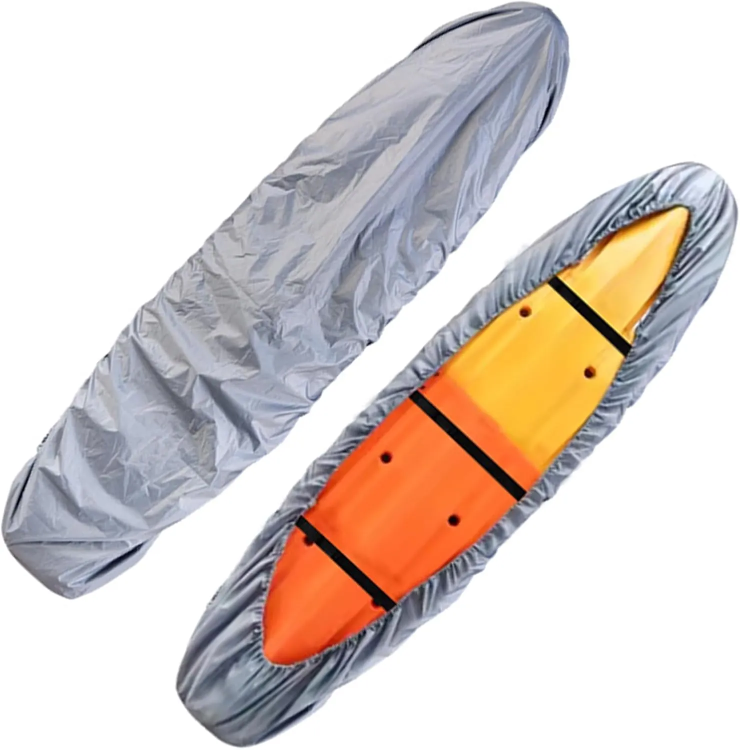 UV Cover Waterproof UV-Proof Kayak Cover Heavy Duty Dustproof Canoe Cover for Outdoor Storage