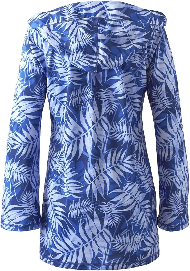 UV SKINZ Women’s UPF 50  Beach Cover Up with Hood – Sunblock Fabric