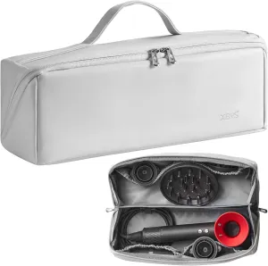 Veki Travel Storage Case for Dyson Airwrap Styler, Large Opening Travel Storage Bag Compatible for Shark Flexstyle Air Styling & Drying System, Portable Carrying Organizer for Hair Curler (Grey)