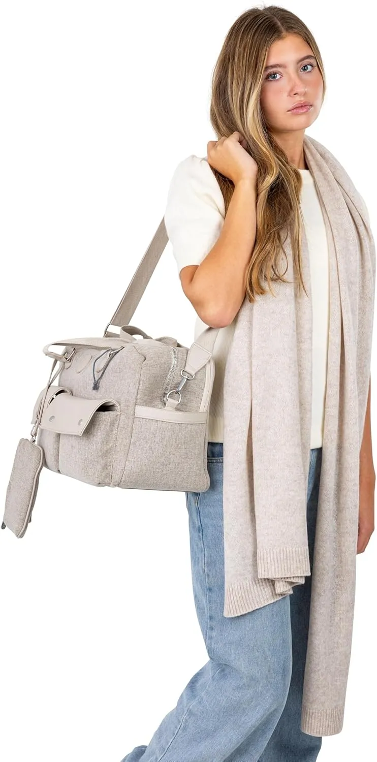 Velanio Cashmere Luxury Knitted Wrap Travel Shawl Scarf, Pashmina Stole, All-Season Scarf for Women Cashmere Wool Blend