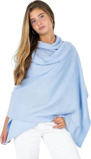 Velanio Cashmere Luxury Knitted Wrap Travel Shawl Scarf, Pashmina Stole, All-Season Scarf for Women Cashmere Wool Blend