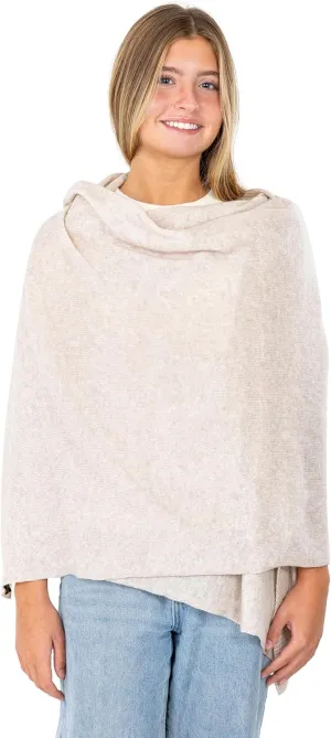 Velanio Cashmere Luxury Knitted Wrap Travel Shawl Scarf, Pashmina Stole, All-Season Scarf for Women Cashmere Wool Blend