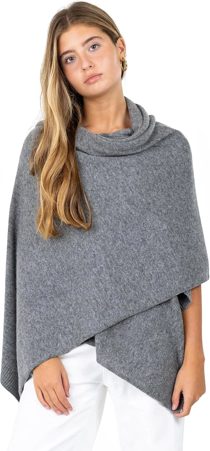 Velanio Cashmere Luxury Knitted Wrap Travel Shawl Scarf, Pashmina Stole, All-Season Scarf for Women Cashmere Wool Blend