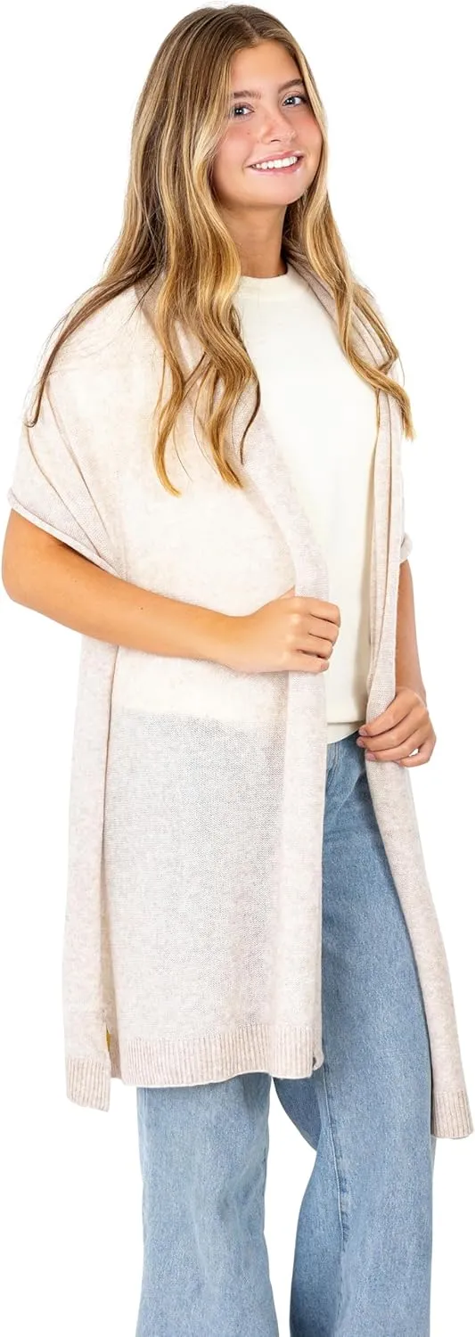 Velanio Cashmere Luxury Knitted Wrap Travel Shawl Scarf, Pashmina Stole, All-Season Scarf for Women Cashmere Wool Blend
