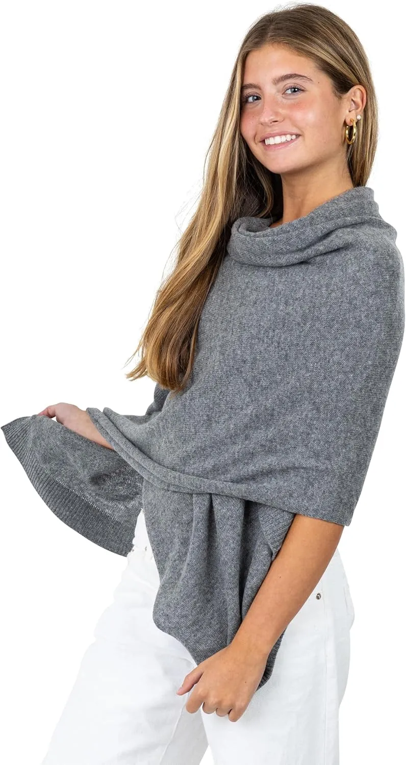 Velanio Cashmere Luxury Knitted Wrap Travel Shawl Scarf, Pashmina Stole, All-Season Scarf for Women Cashmere Wool Blend