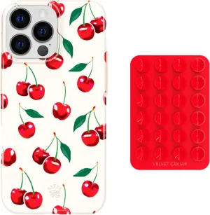 VELVET CAVIAR MagSafe Suction Phone Mount   iPhone 12 Pro Max Case (Bundle - Mon Cheri Cherry)