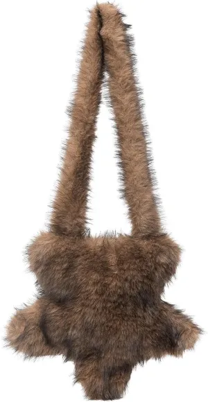 Verdusa Women's Fuzzy Crossbody Tote Bags Furry Shoulder Bag Purse Handbag