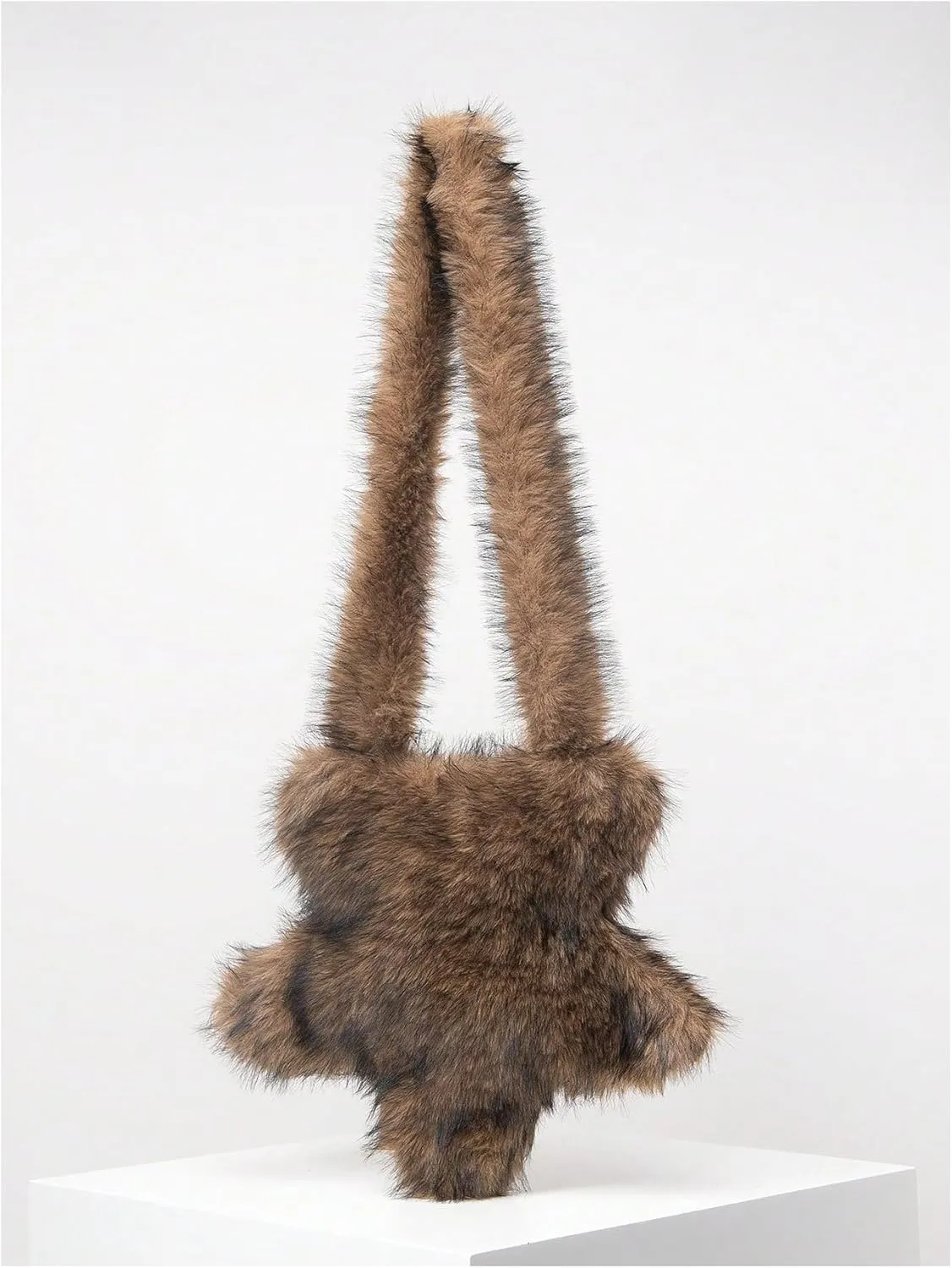 Verdusa Women's Fuzzy Crossbody Tote Bags Furry Shoulder Bag Purse Handbag