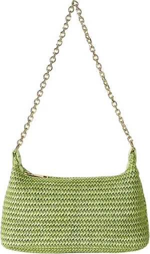 Verdusa Women's Straw Woven Shoulder Bag Tote Handbag Summer Beach Purse