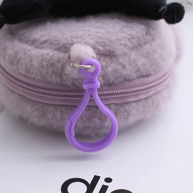 Versatile Cartoon Change Plush Cute Purple Purses