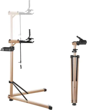 VEVOR Bike Repair Stand, Max. 110 lb Heavy-duty Bicycle Work Stand with 40.3-59.4 in Adjustable Height & Large Tool Tray, Foldable Ebike Maintenance Rack, Shop Home Mechanics for Mountain Road Bike
