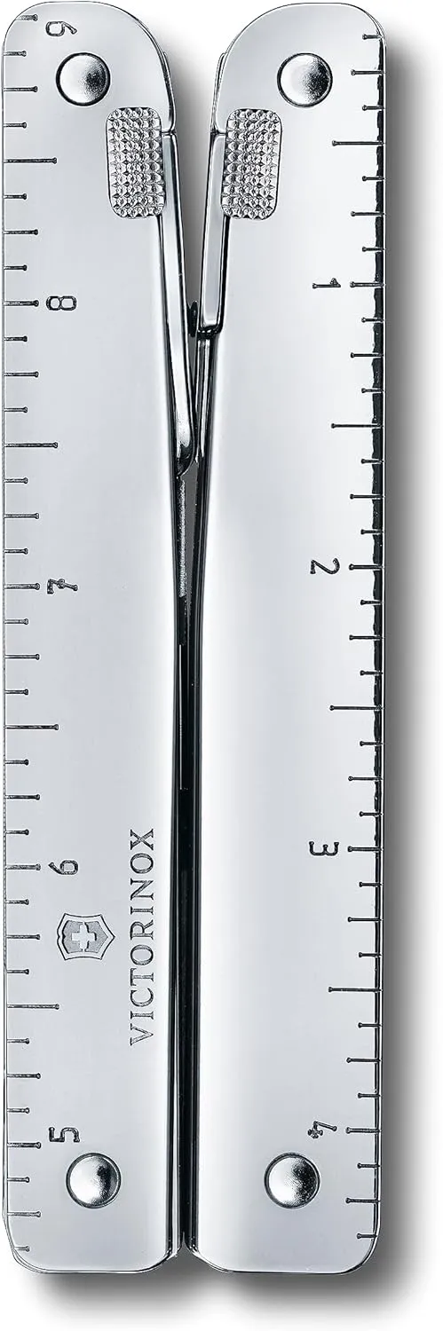 Victorinox Swiss Tool X Plus Ratchet Swiss Army Knife, 35 Function Swiss Made Multi-Tool with Needle-nose pliers, Wire Cutter, Crate Opener and Large Blade - Silver