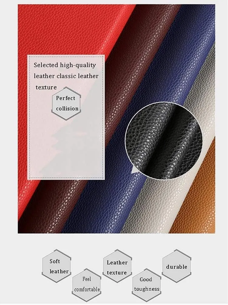 Vinyl Faux Leather Fabric Cotton Back for Hand Crafts DIY Tooling Sewing Hobby Workshop Crafting Wallet Making Square(Gold,1.38x6m)