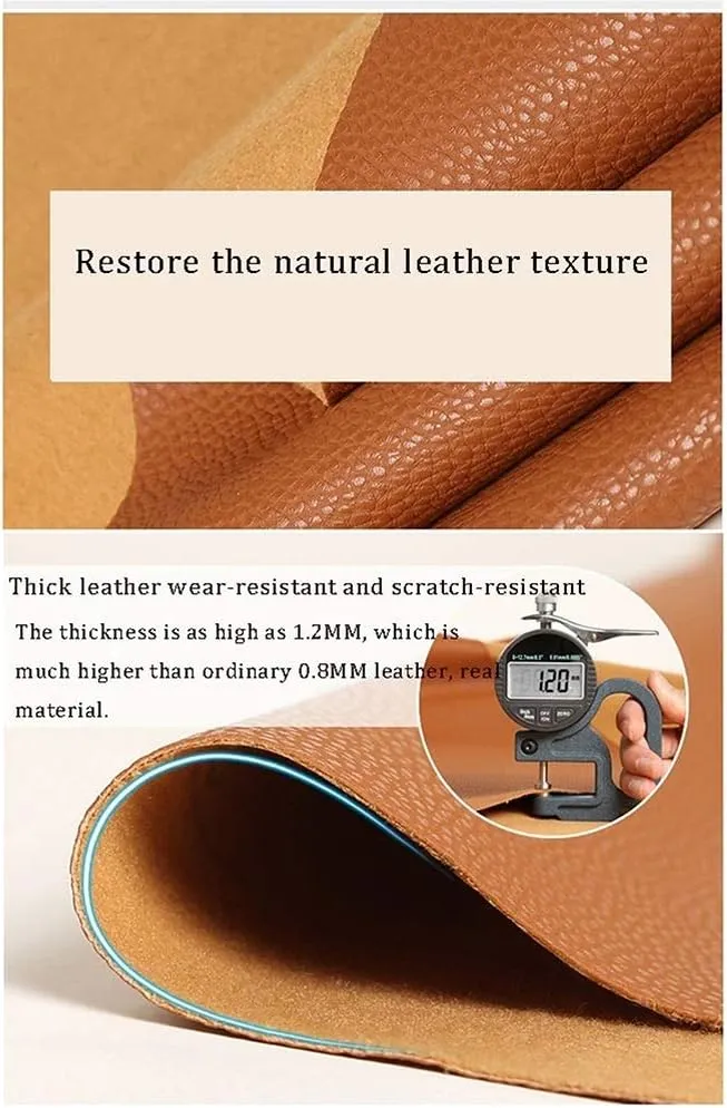 Vinyl Faux Leather Fabric Cotton Back for Hand Crafts DIY Tooling Sewing Hobby Workshop Crafting Wallet Making Square(Gold,1.38x6m)