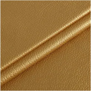 Vinyl Faux Leather Fabric Cotton Back for Hand Crafts DIY Tooling Sewing Hobby Workshop Crafting Wallet Making Square(Gold,1.38x6m)