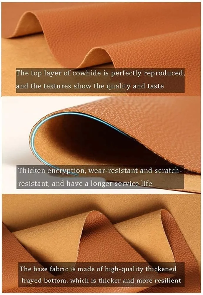 Vinyl Faux Leather Fabric Cotton Back for Hand Crafts DIY Tooling Sewing Hobby Workshop Crafting Wallet Making Square(Gold,1.38x6m)
