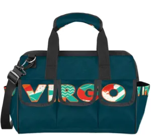 Virgo Tool Bag for Men Women Heavy Duty Multi-Pockets Wide Mouth Tool Tote Waterproof Tool Bag Organizer with Adjustable Shoulder Strap