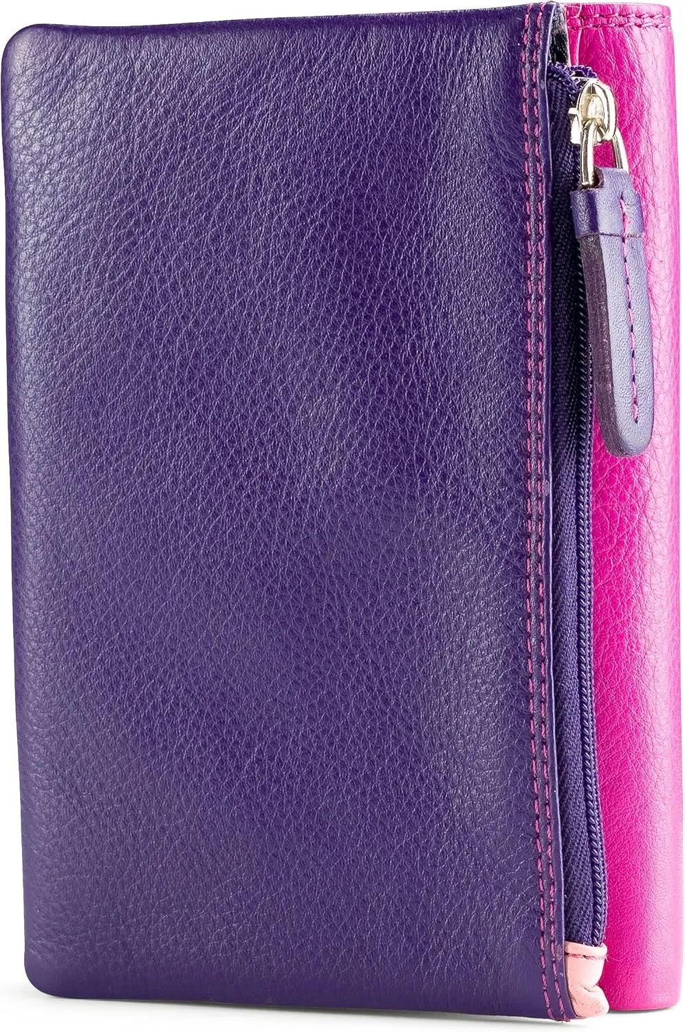 Visconti Penang RB109 Ladies Multi Colored Leather Wallet Purse 4" x 6" (Berry Multi)