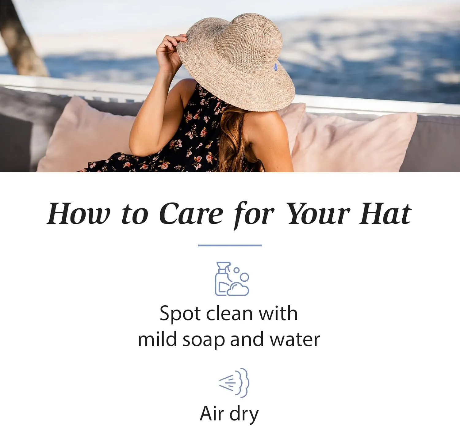 Wallaroo Hat Company Women’s Victoria Diva Sun Hat – Wide Brim, Packable, Adjustable, Lightweight, Medium, Summer Beach Hat