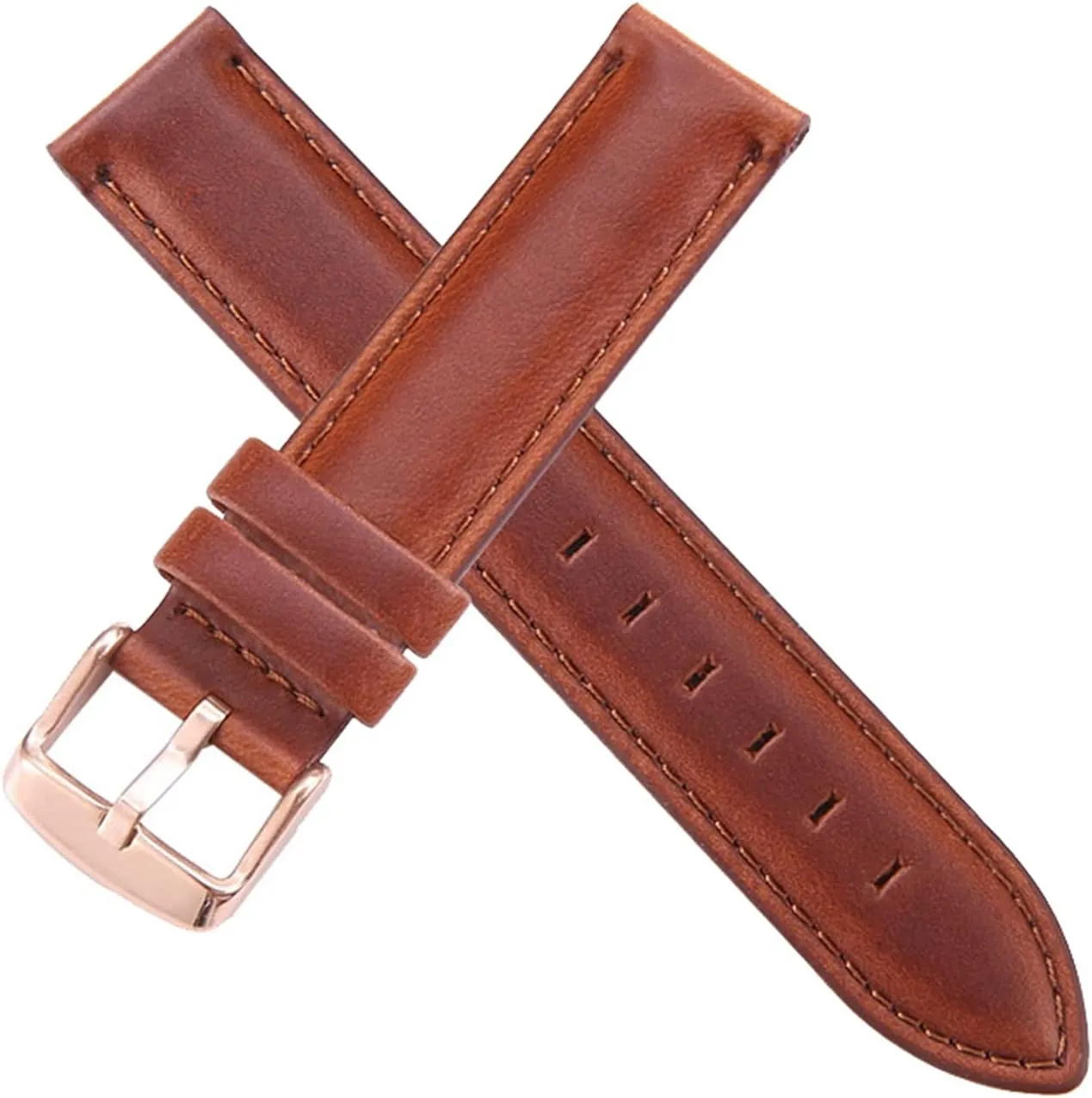 Watch Band,Genuine Leather Replacement Bands, Leat Leather Watch Band 13-20mm Leather Watch Band with Stainless Buckle