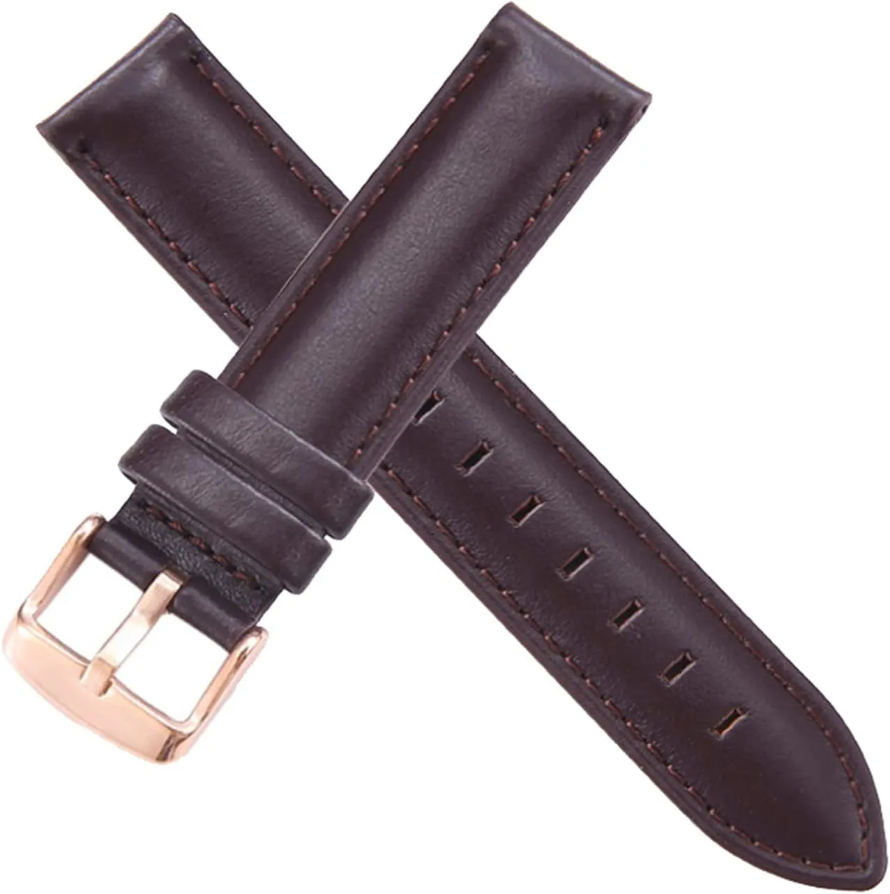 Watch Band,Genuine Leather Replacement Bands, Leat Leather Watch Band 13-20mm Leather Watch Band with Stainless Buckle