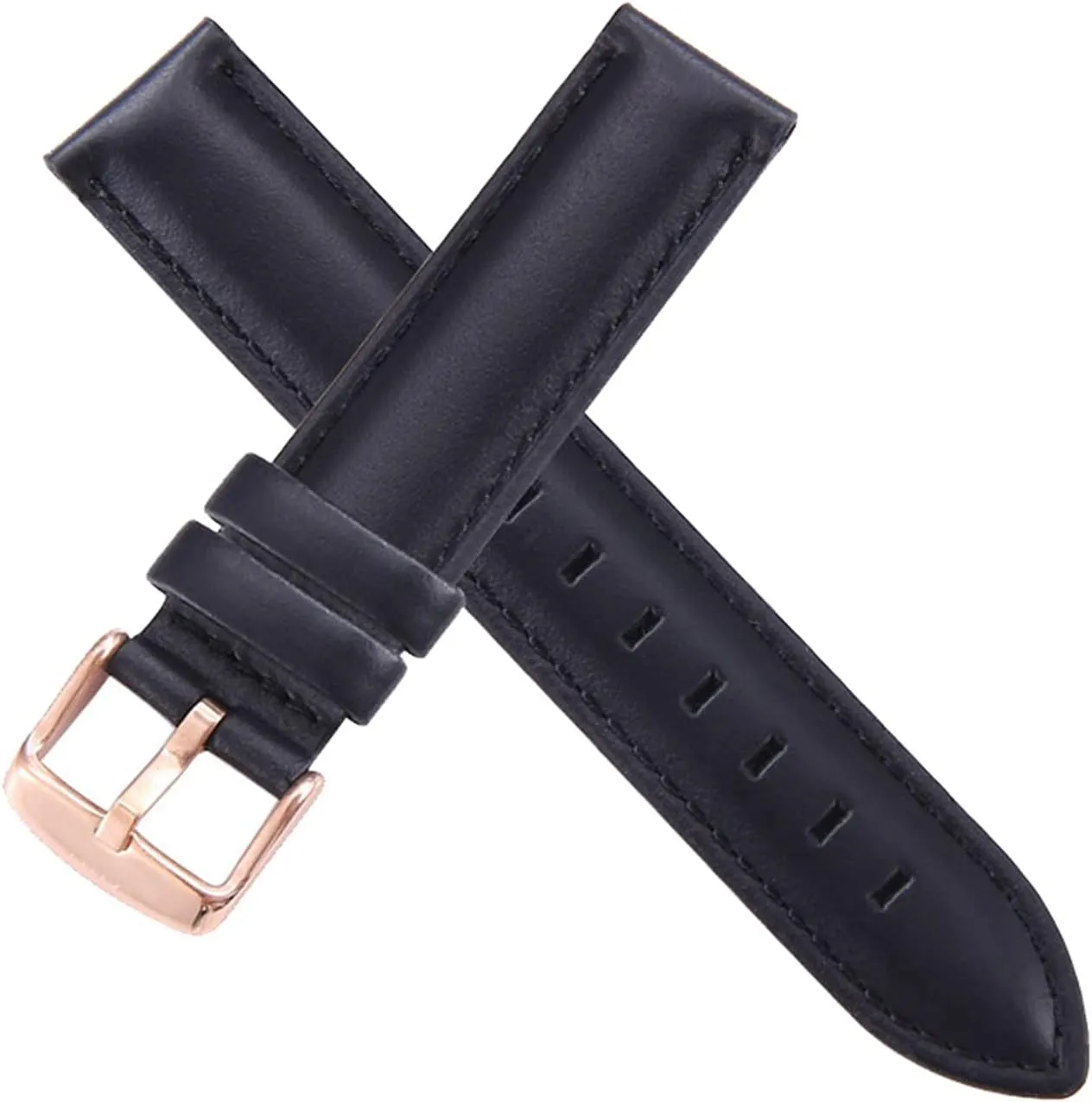 Watch Band,Genuine Leather Replacement Bands, Leat Leather Watch Band 13-20mm Leather Watch Band with Stainless Buckle