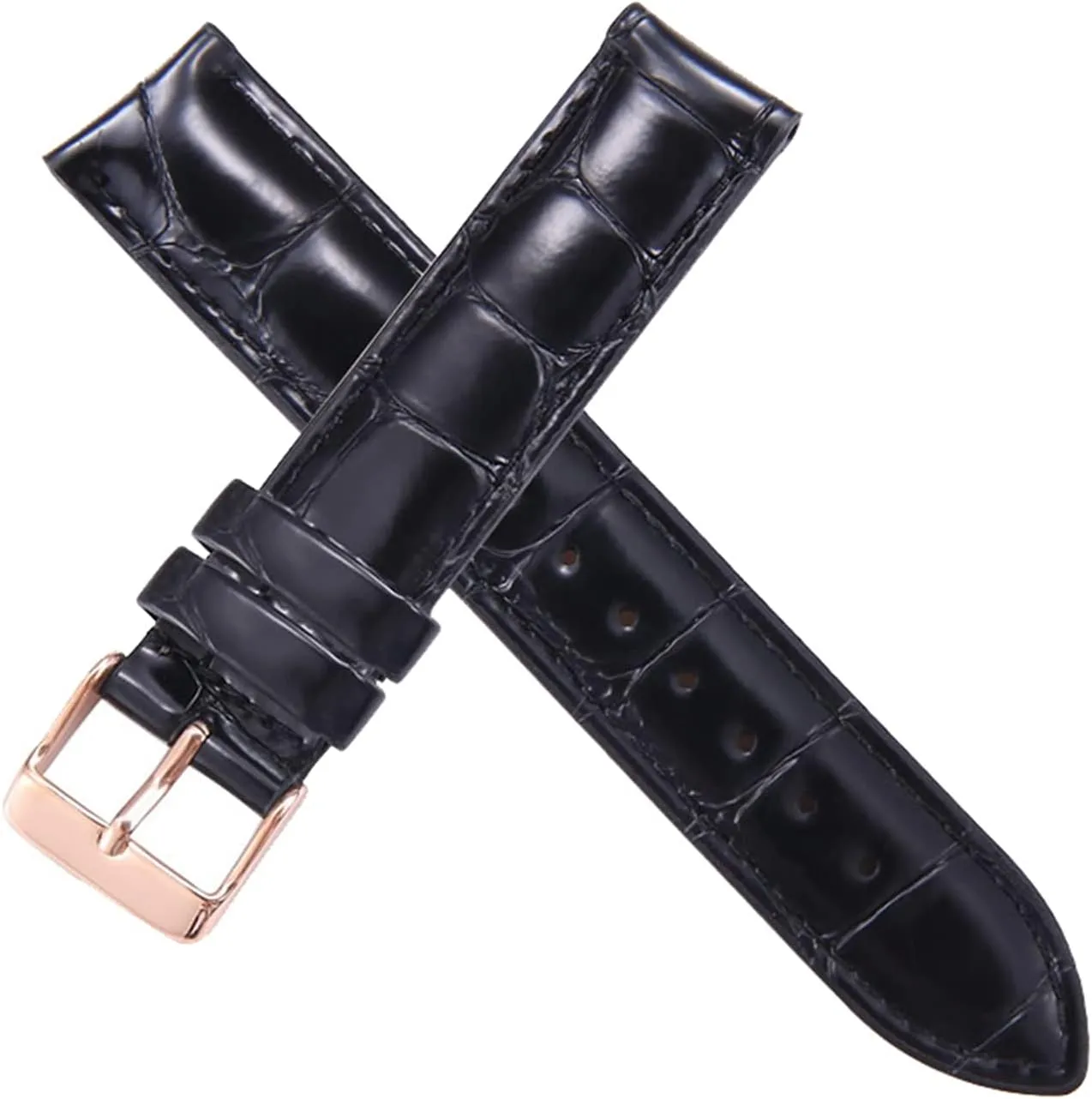 Watch Band,Genuine Leather Replacement Bands, Leat Leather Watch Band 13-20mm Leather Watch Band with Stainless Buckle