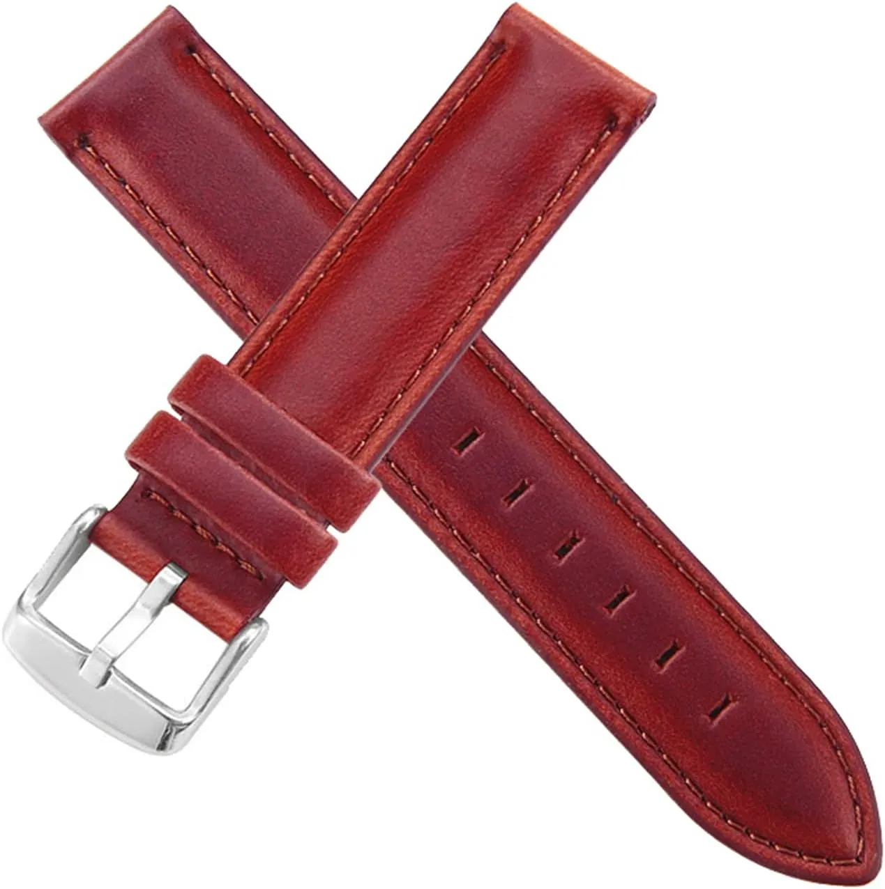 Watch Band,Genuine Leather Replacement Bands, Leat Leather Watch Band 13-20mm Leather Watch Band with Stainless Buckle