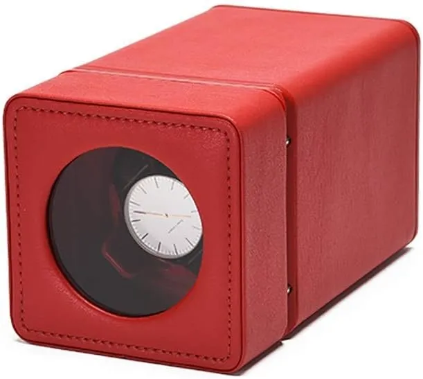 Watch Shaker, Single Watch Silent Box, Exquisite Fully Automatic Mechanical Watch Winder, Pure Color pu Leather Household Shaker, 105 * 160 * 103mm