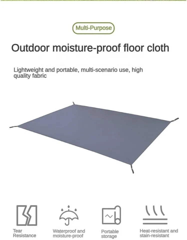 Waterproof Camping Tent Tarp, Multifunctional Tent Footprint for Camping, Hiking and Survival Gear, Lightweight (300x300cm)