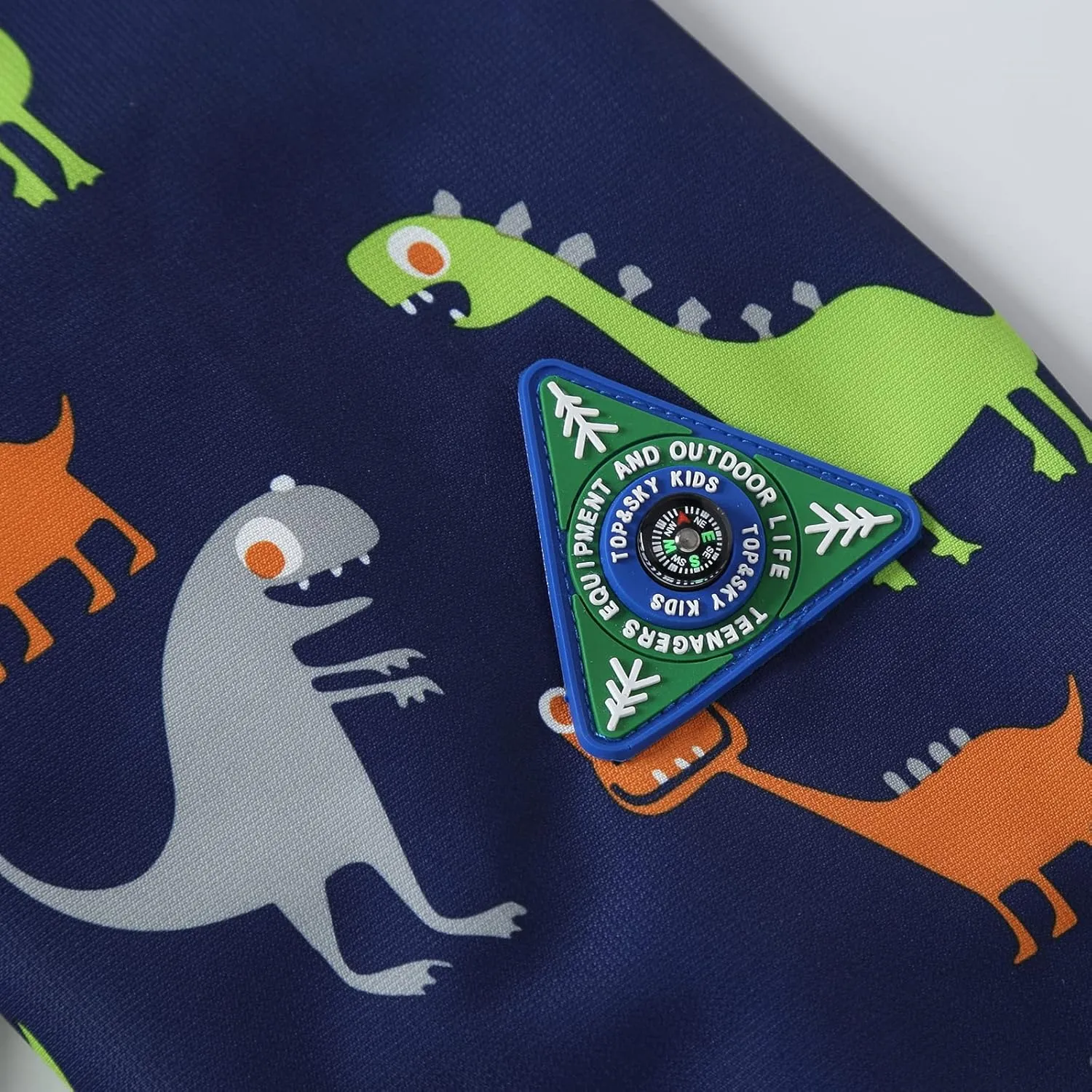 Waterproof Hooded Jacket for Boys Girls,Kids Raincoats Outdoor Windbreaker Dinosaur Rain Jacket