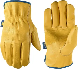 Wells Lamont Men’s Slip-On HydraHyde Full Leather Work Gloves | Water-Resistant | Extra Large (1168XL)