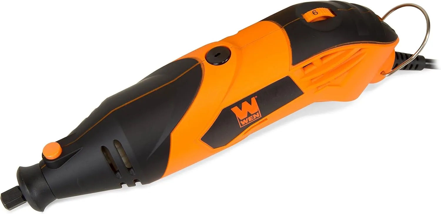 WEN 23114 1.4-Amp High-Powered Variable Speed Rotary Tool with Cutting Guide, LED Collar, 100  Accessories, Carrying Case and Flex Shaft