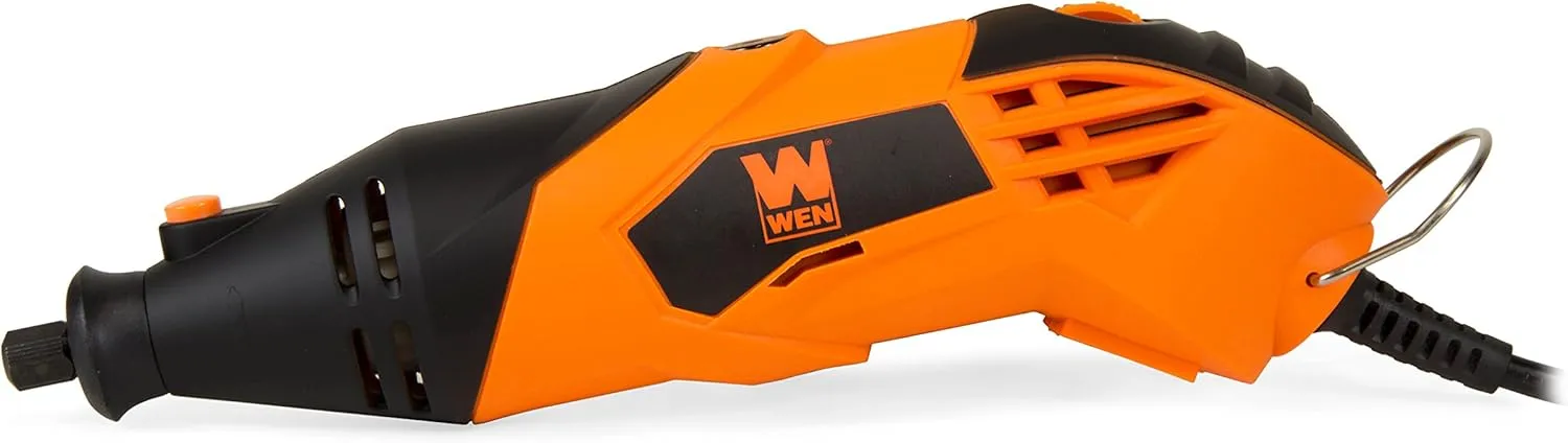 WEN 23114 1.4-Amp High-Powered Variable Speed Rotary Tool with Cutting Guide, LED Collar, 100  Accessories, Carrying Case and Flex Shaft