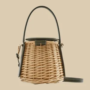 Wicker Bucket Bag