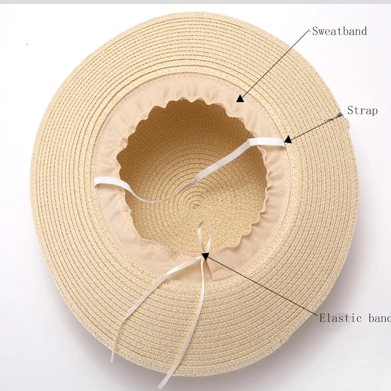 Wide Brim Beach Sun Hats for Women UPF 50  UV Protection Foldable Straw Hat for Summer