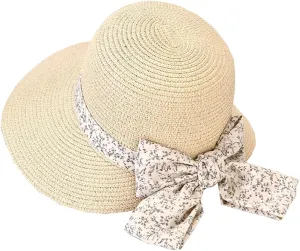 Wide Brim Beach Sun Hats for Women UPF 50  UV Protection Foldable Straw Hat for Summer