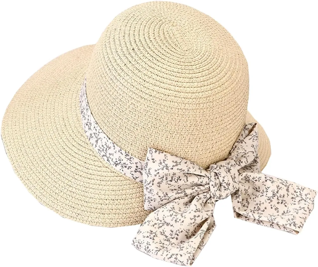 Wide Brim Beach Sun Hats for Women UPF 50  UV Protection Foldable Straw Hat for Summer