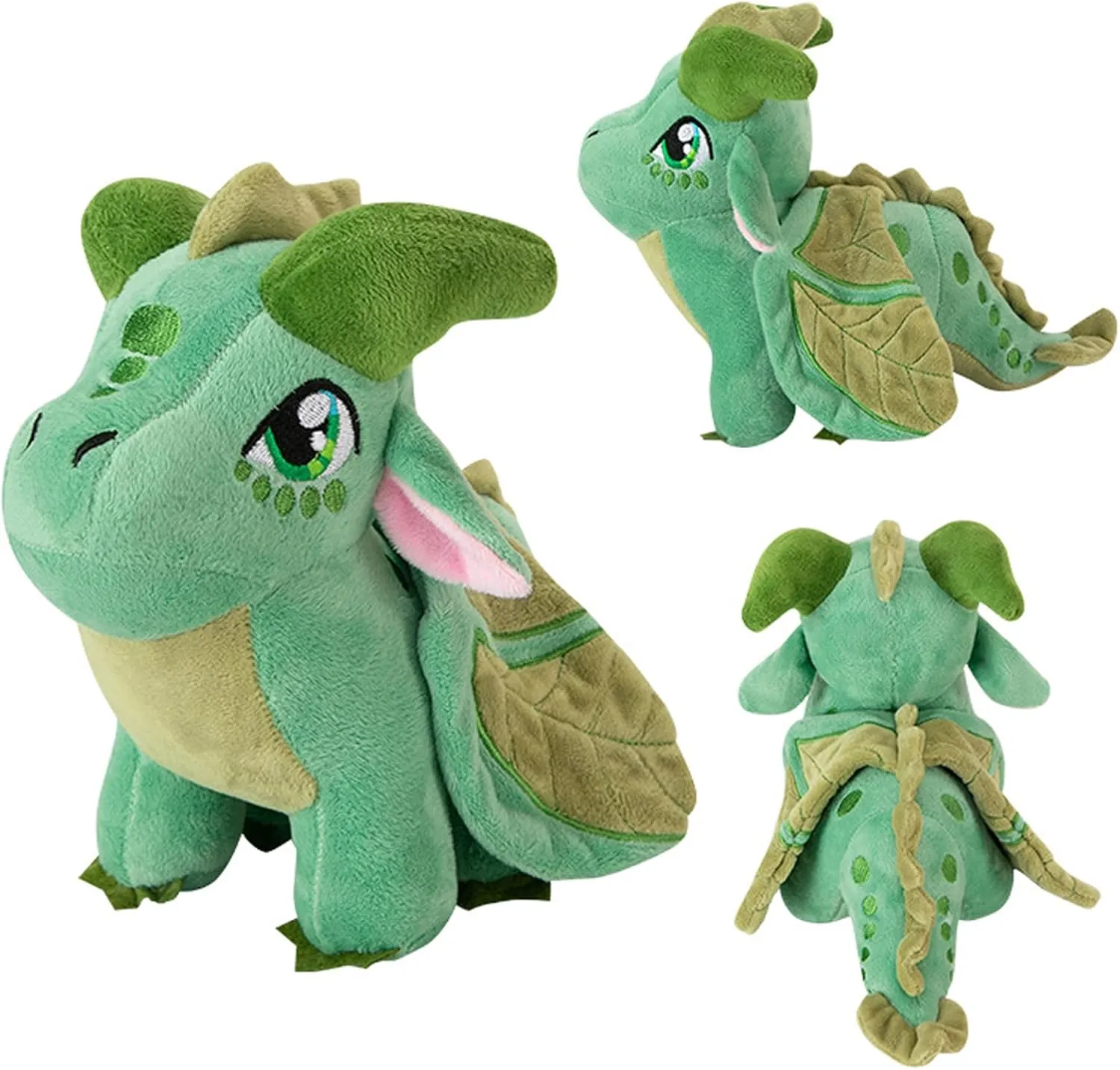 Wings Dragon Plush Toy Wings Unicorn Stuffed Animals Pterosaur Plush Flying Dragon Pillow Flying Uincorn Plushies Gifts for Fans Kids Boys Girls (Green)